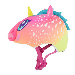 raskullz super rainbow corn child helmet pink