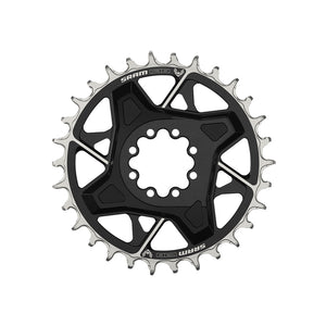 SRAM Chain Ring T-Type 32 Tooth Powermeter Threaded 3mm Offset Eagle (Including Pin Thread Backup and Screw) - Black / Silver XXSL D1
